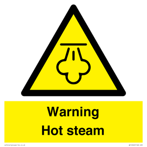Warning Hot steam
